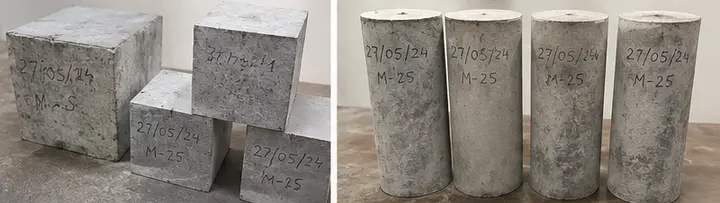 Concrete testing equipment in the laboratory
